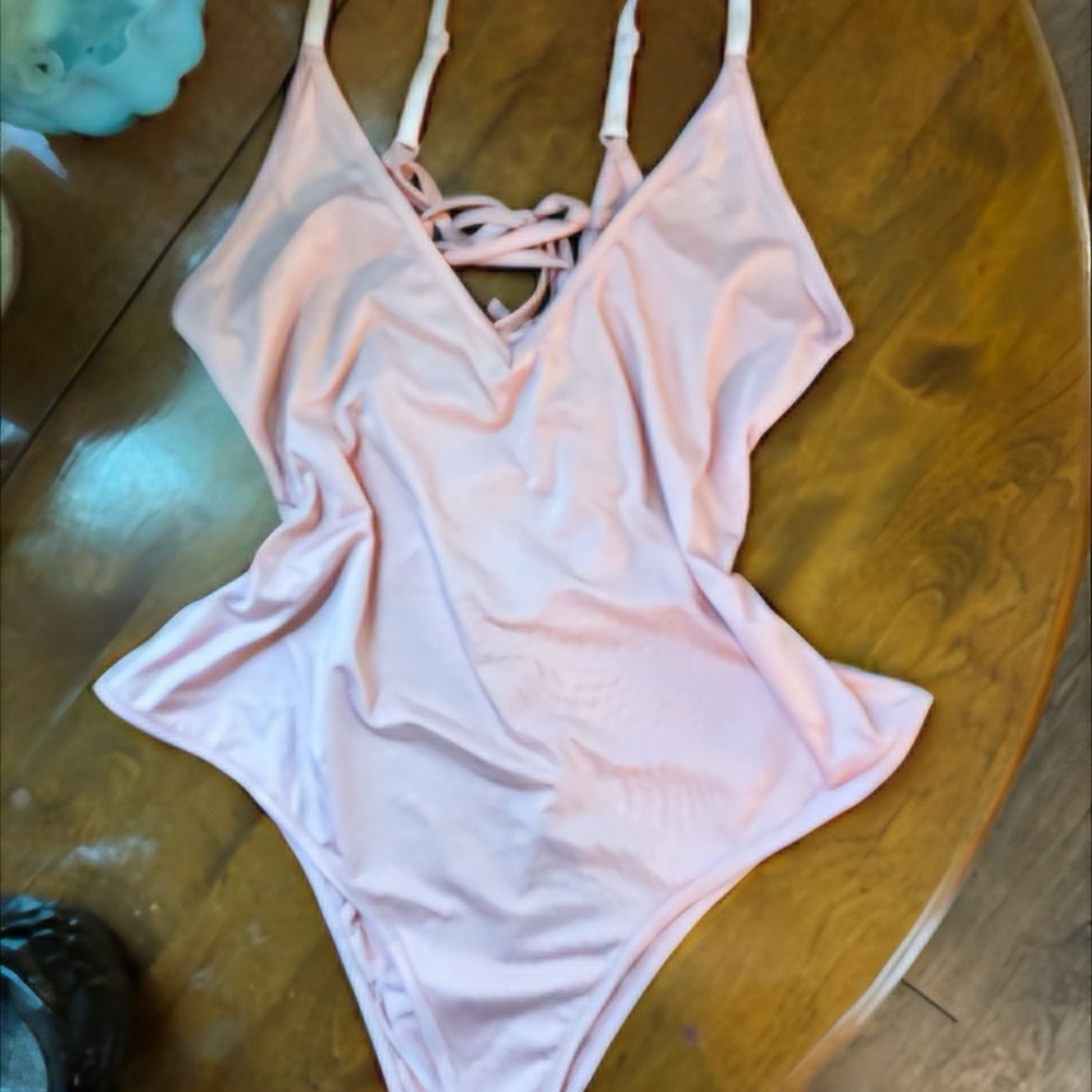 SHEIN Pink Corset style Bodysuit